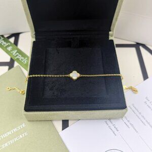 Van Cleef & Arpels white fritillary single flower bracelet